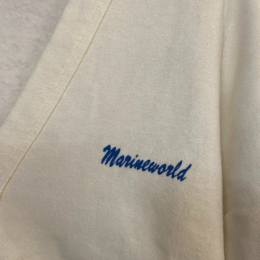 Vintage Defunct Marine World Varsity Button Down Sweater Women’s M MINTY RARE - Picture 3 of 7